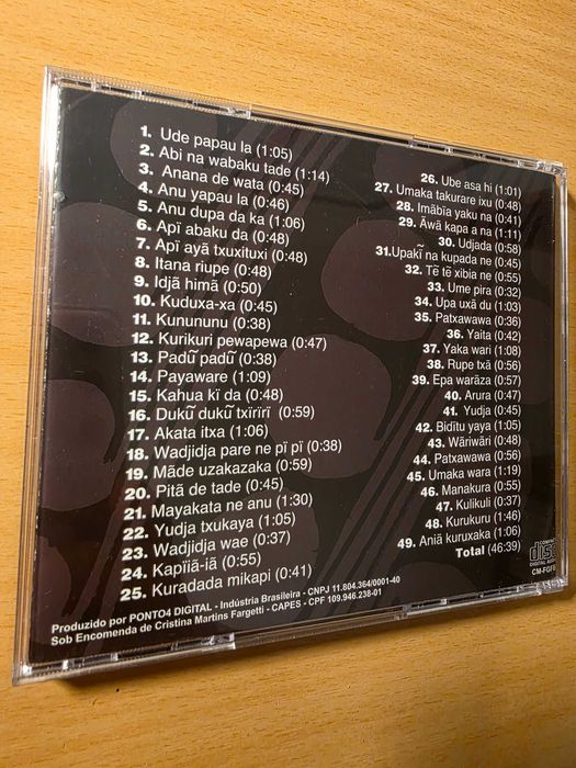 CD de música "Fala de Gente Fala de Bicho"