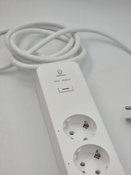 Мережевий фільтр Antela 3680MAX, 4×AC + 3×USB (2886)