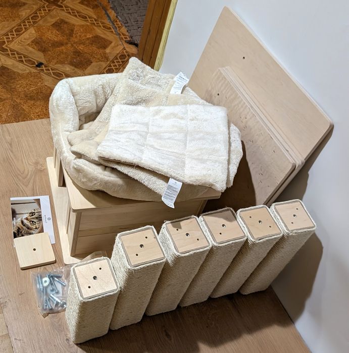 Natural Paradise Drapak dla Kota Orchid Vanda L Kremowy 91x71x154 DUŻY