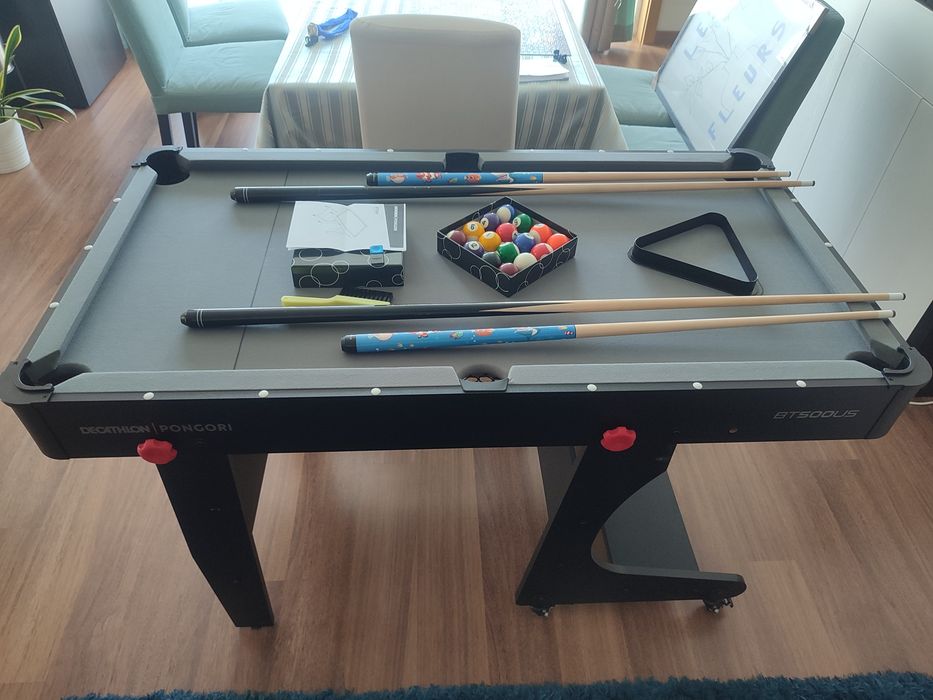 Mesa de Bilhar Americano Dobrável BT500 Decathlon – Como Nova