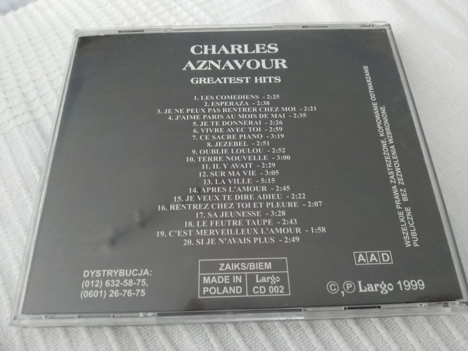 Charles AZNAVOUR Greatest Hits CD oryginalny