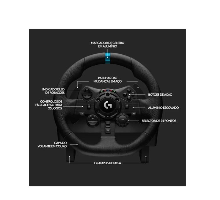 Logitech g923 com pedais e garantia worten