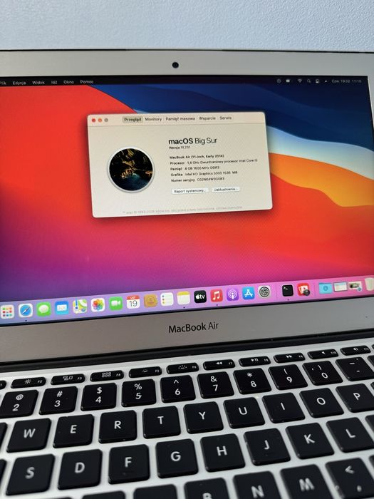 Macbook air 11 early 2014 sprawny 128gb