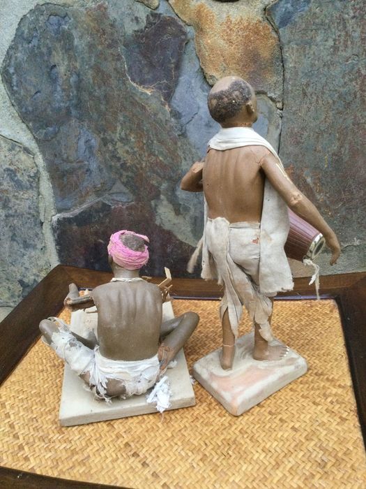 Escultura terracota Indo Portuguesa Séc XIX 18 cm