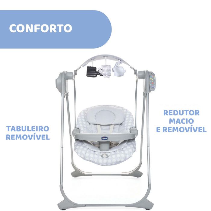 Espreguiçadeira bebé/ baloiço + música + vibrar assento COMO NOVA