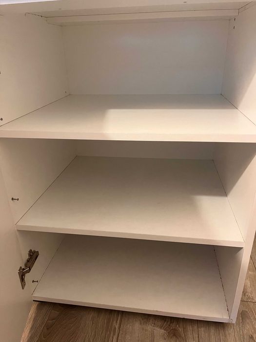 Móvel de Sala + Mesa de Centro | Feito por Carpinteiro | Branco Lacado e Wengué