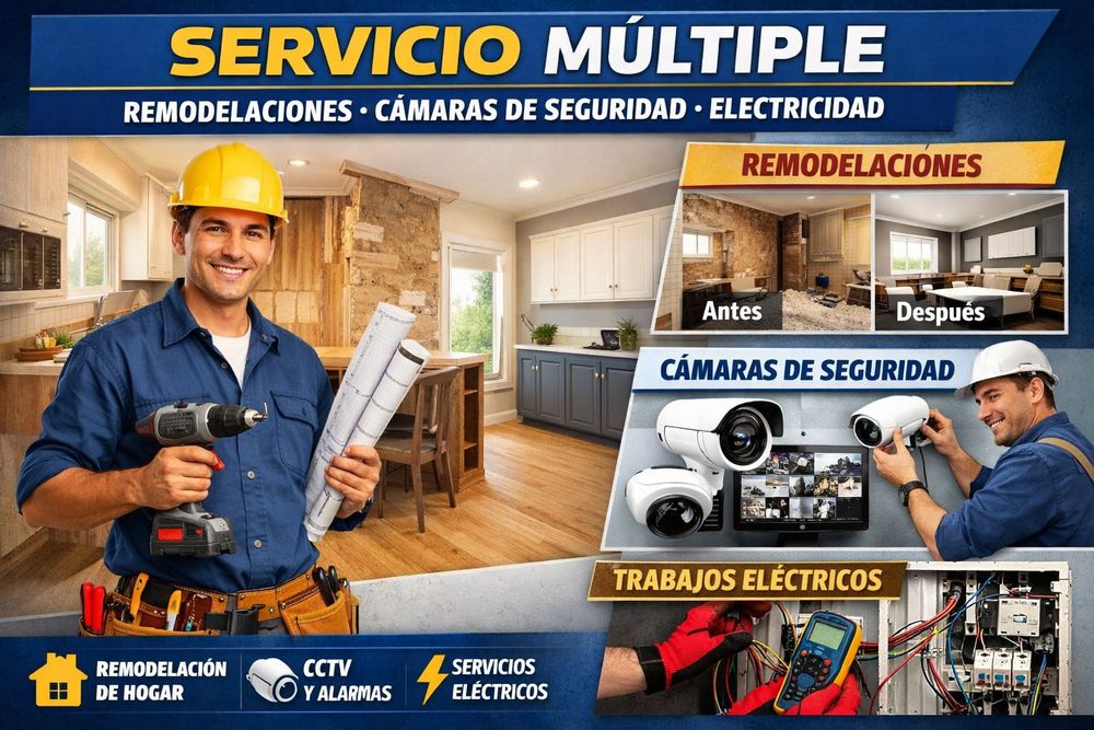 Pintura, electricidad,remodelaçaoes, cameras de seguranza... etc