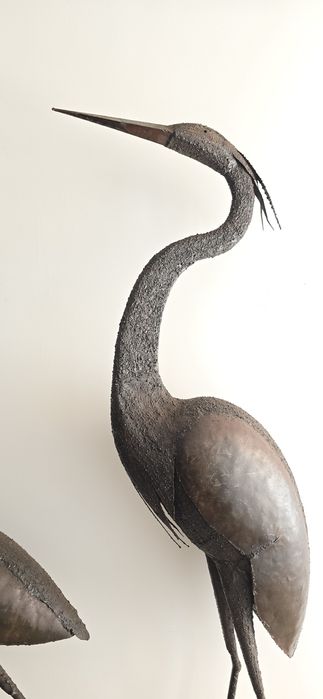 Garças em metal, Artesanal