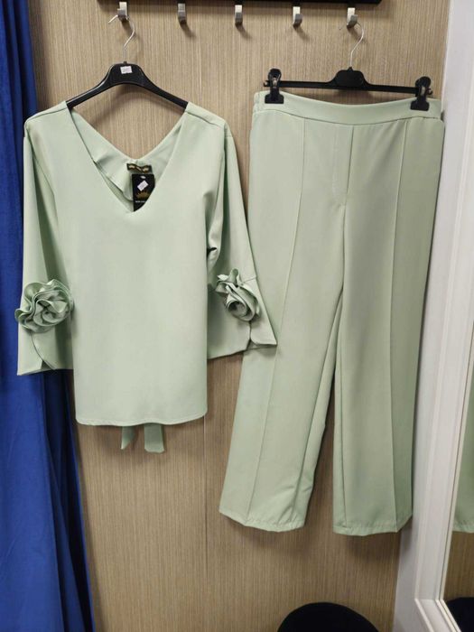 Komplet garnitur damski seledyn, zieleń Plus Size Italy !!!