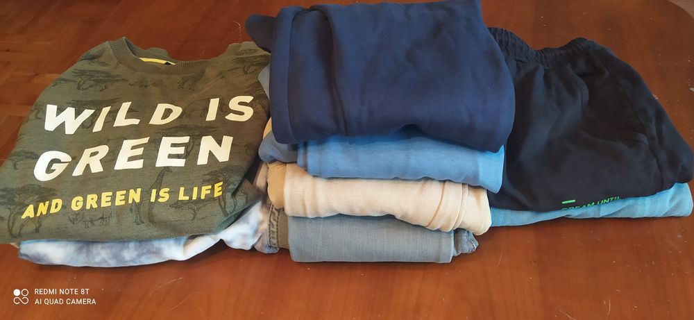 8 sztuk ubrań dla chłopca 146-152