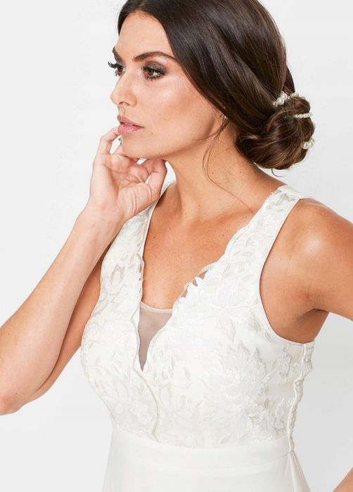 Suknia ślubna ecru 38 M Bonprix nowa