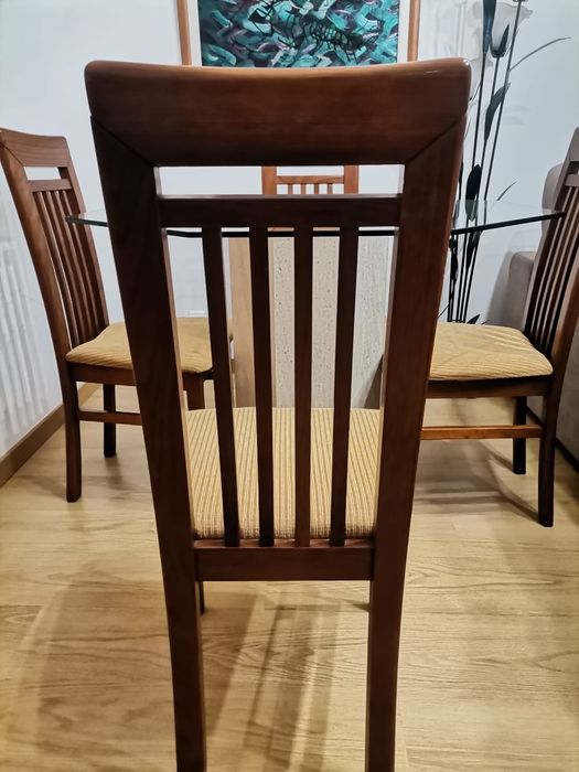 Glass Dining Table with Stone Base64739696176002123