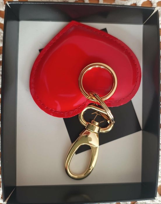 Brelok Batycki skóra + bursztyn