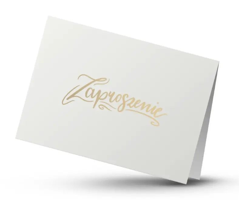 Zaproszenie, złocone. Szaron