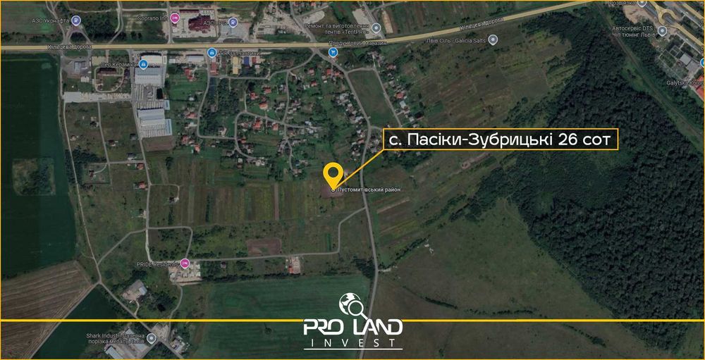 Продаж ділянки під котеджі с. Пасіки-Зубрицькі 26 сот