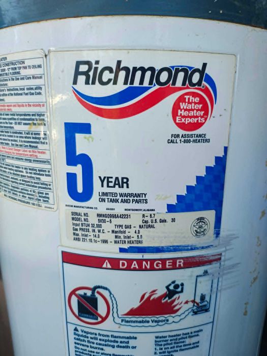 Terma podgrzewacz wody gazowy Richmond
