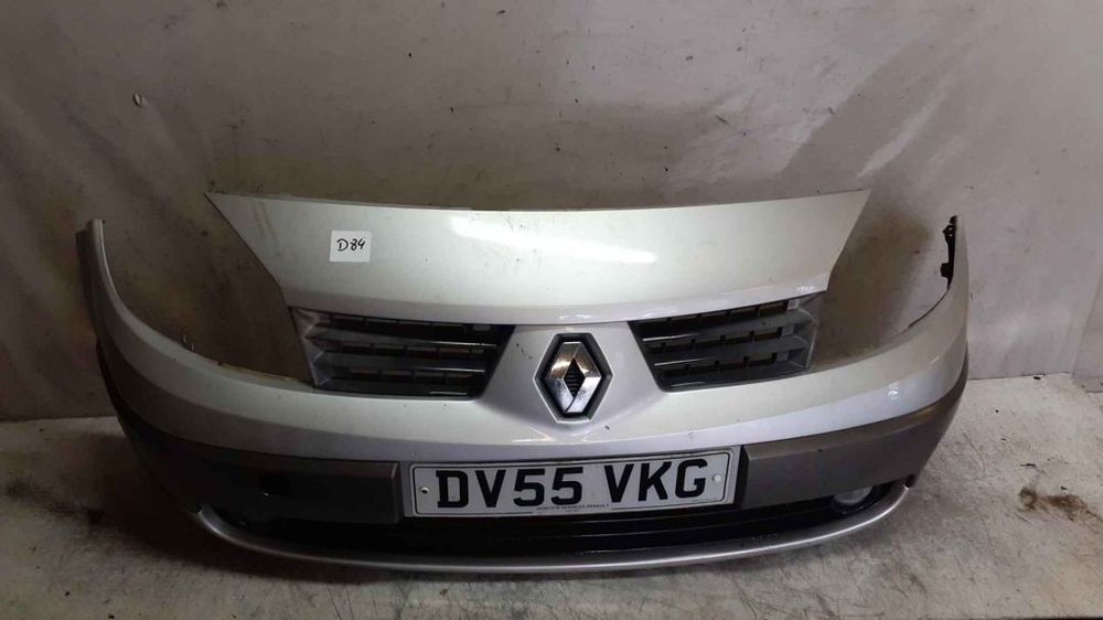 ! ZDERZAK PRZÓD PRZEDNI RENAULT SCENIC 2 II TED69 SREBRNY HALOGENY PRZEDLIFT