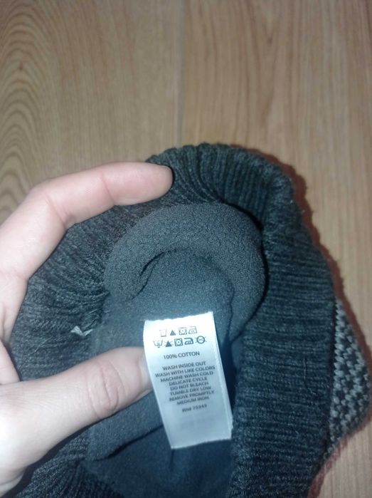 Ciepła zimowa czapka z polarem 100 % bawelna