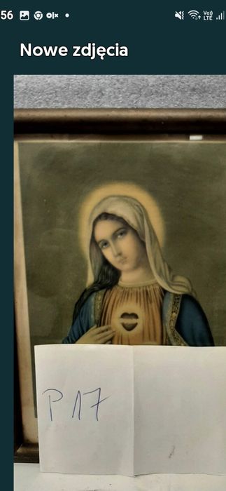 Serce Maryi obrazek lata 60te.