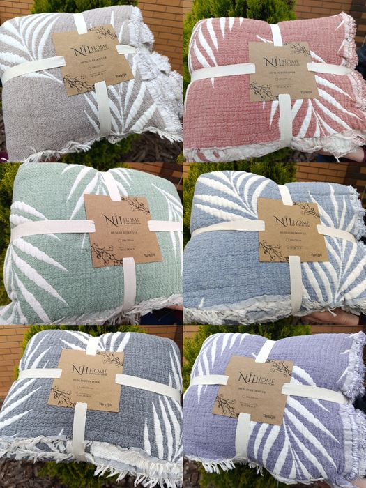 Муслінові покривала-ковдри-пледи. 2кг. 200х220см. Туреччина.