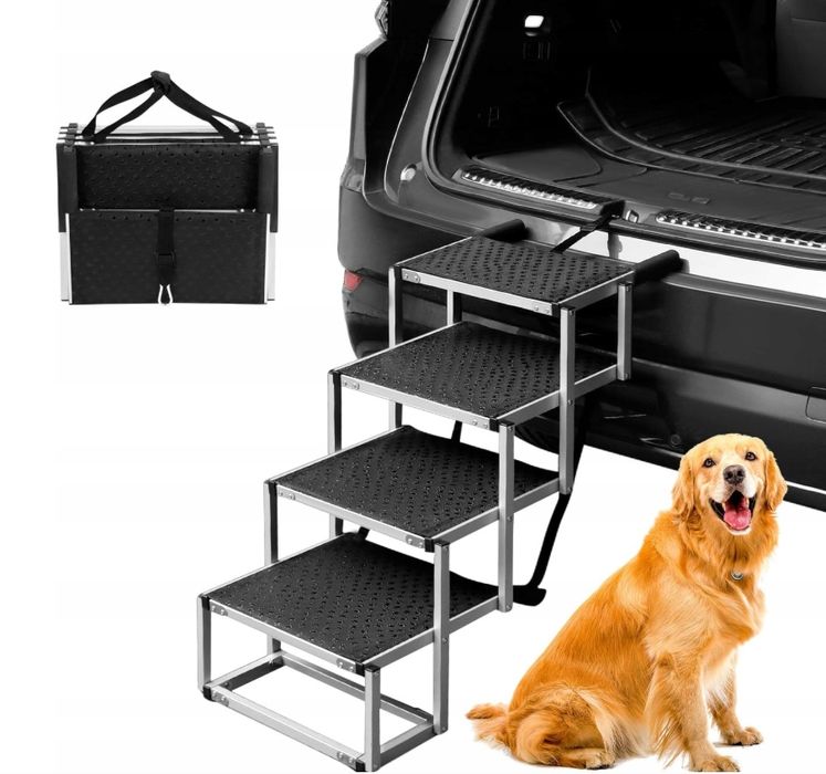 4-Stopniowe Schody Dla Psa Do Samochodu, Składane