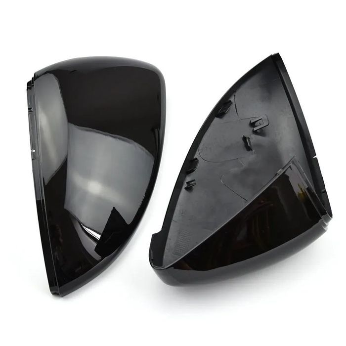 Capas / carcaça de espelhos preto piano brilhante em plástico para VW Golf 7, 7.5 2012-2020