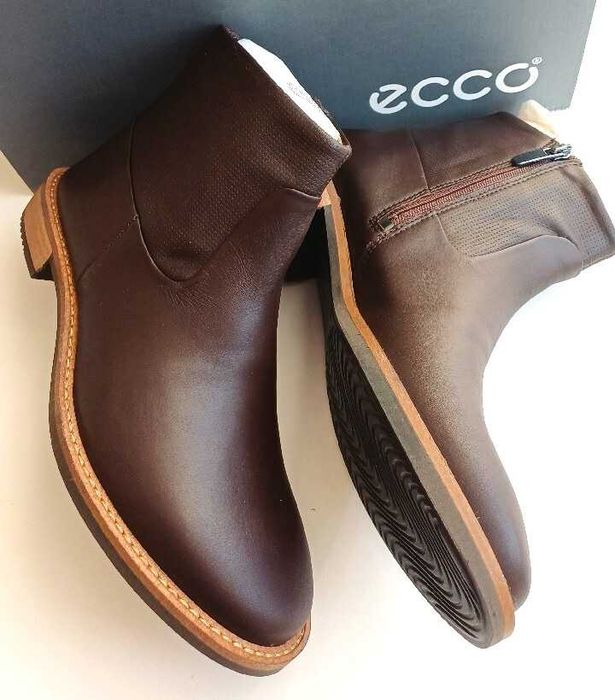Botki sztyblety klasyczne Ecco rozmiar 36 brązowe skórzane