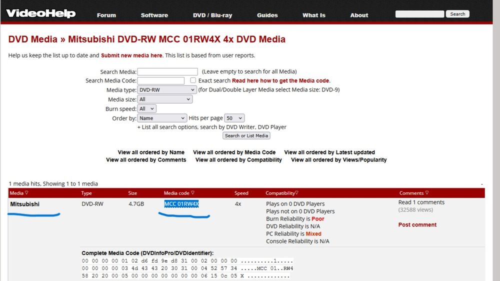 DVD-RW VS, Mitsubishi Chemical Corp.