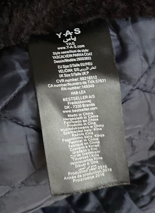 Granatowa kurtka parka damska Yas S- M