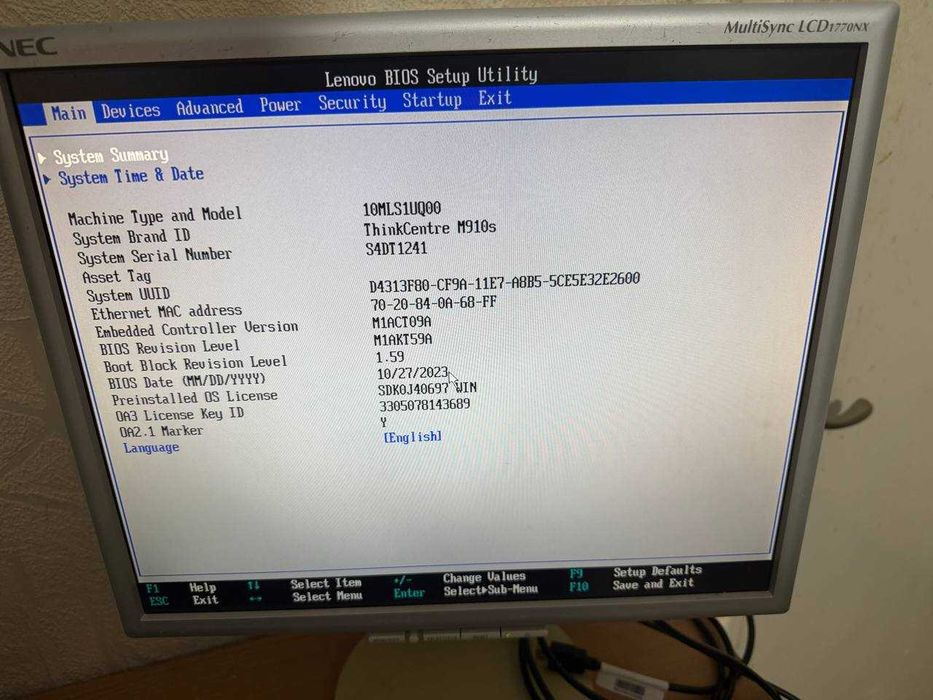 Lenovo ThinkCentre M910s i5-6500 | SSD256 SAMSUNG | 8GB DDR4