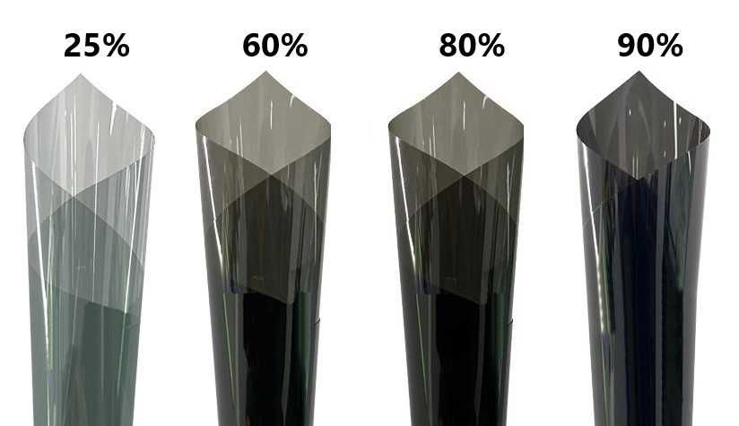 Folia do przyciemniania szyb okien czarna przyciemniająca 152cm