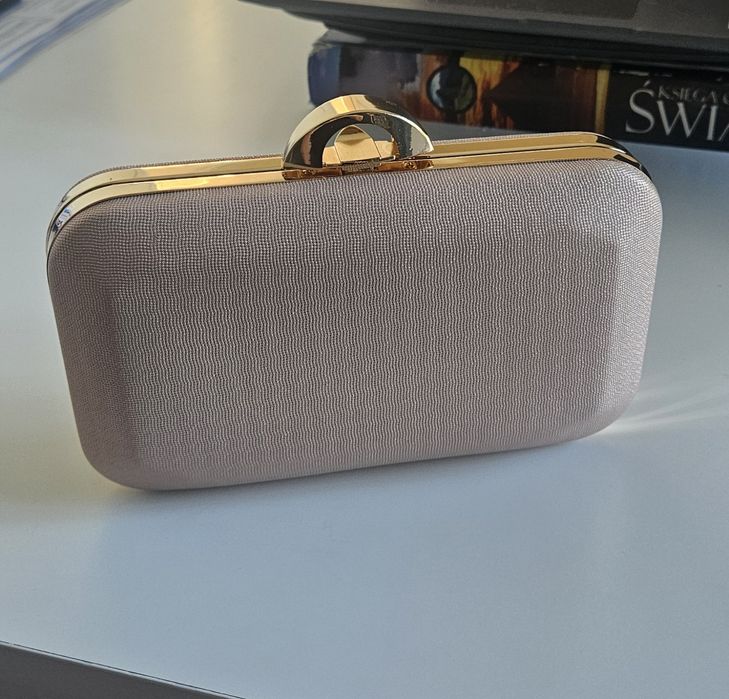 Elegancka kopertówka szampański róż rose gold na wesele