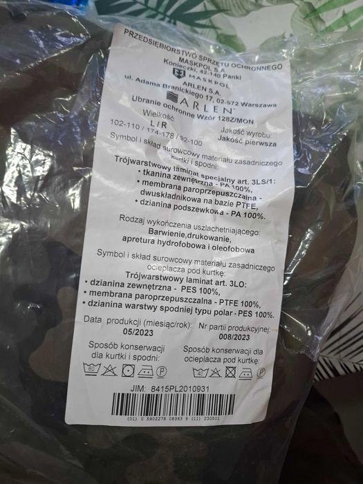 Gorateks woskowy nowy wzór