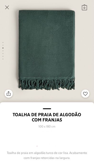 Toalha De Praia De Algodão Com Franjas Zara Home NOVO