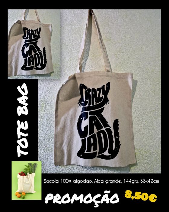 Sacola Tote Bag 100% Algodão