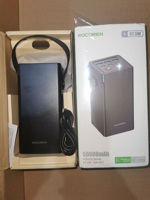 Повербанк 50 000мАг на 67.5W з ліхтариком