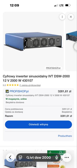 Przetwornica Prądu do Busa idelana Mocna iVT DSW-2000