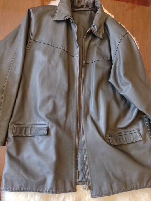 Płaszcz skórzany męski