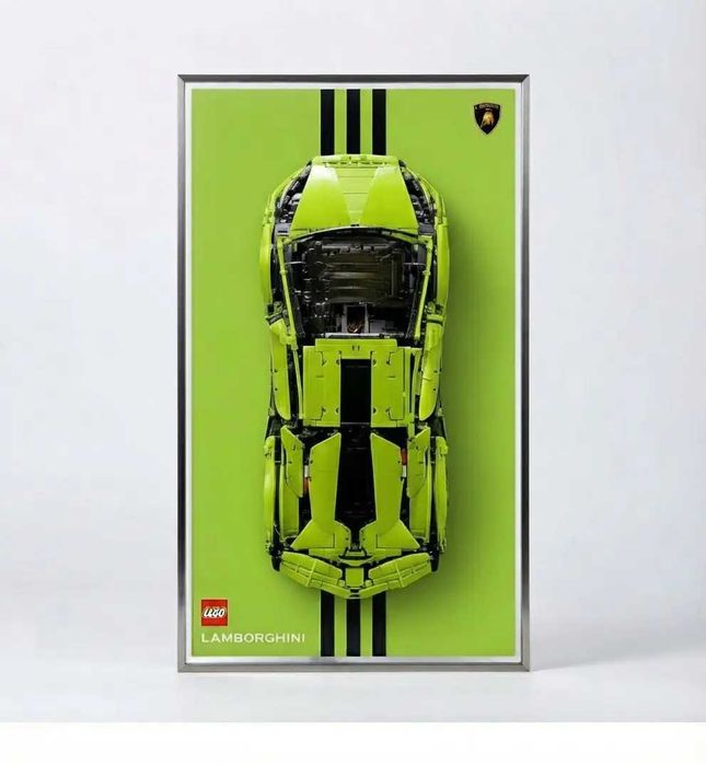 Настінна LED рамка-підставка з підсвіткою для конструктора LEGO Technic Lamborghini Sián