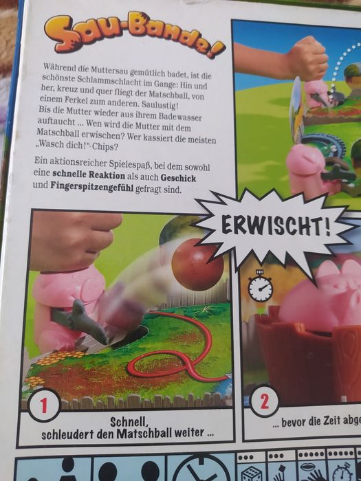 Gra planszowa Sau-Bande po niemiecku + tłumaczenie PL prosiaki