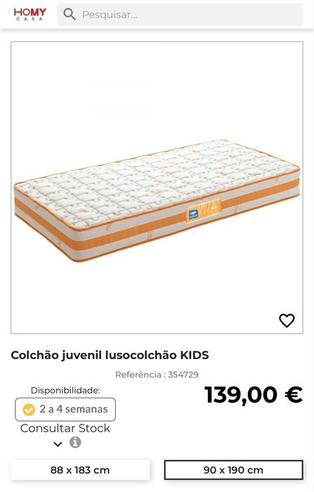 Cama solteiro 90x190 nova