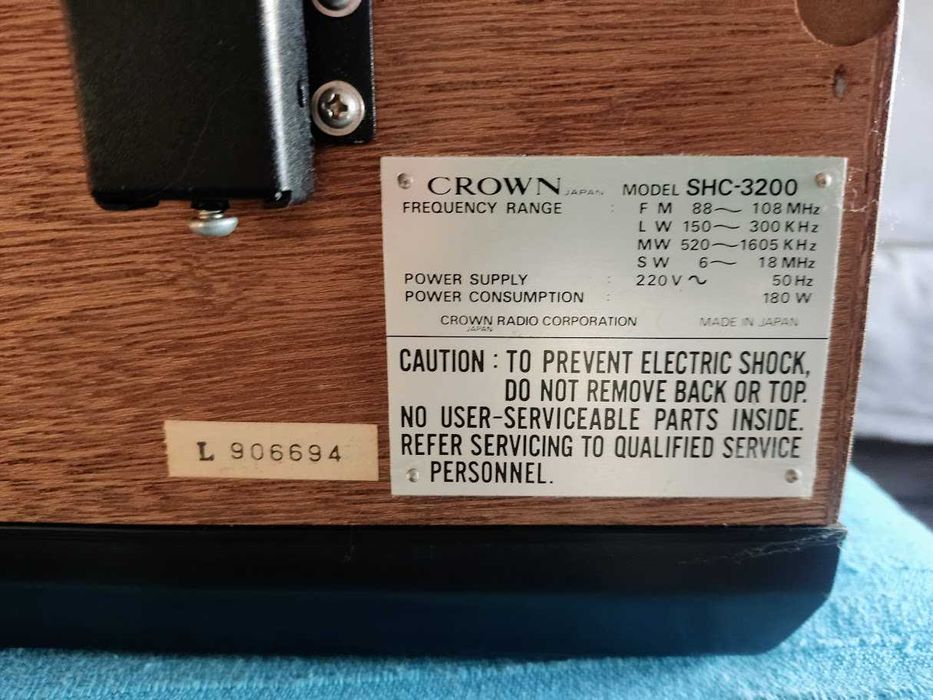 Aparelhagem alta fidelidade gira discos hi fi Crown 1970