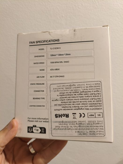 Ventoinha Thermalright TL-C12CW-S ARGB - NOVA!!!