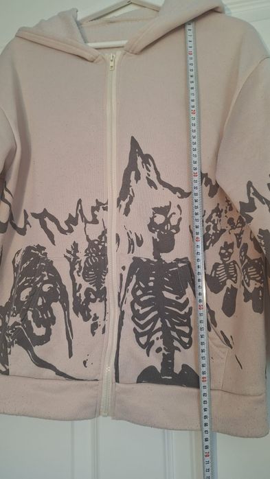 Bluza z kapturem rozpinana beżowa