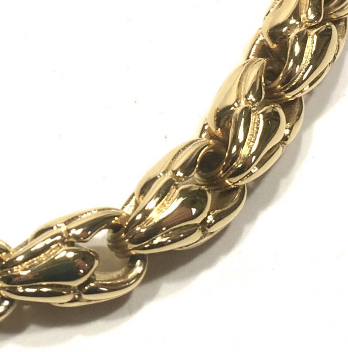 Złota Męska bransoleta splot CORDA bita próba 585 pozłacana ogniowo14K