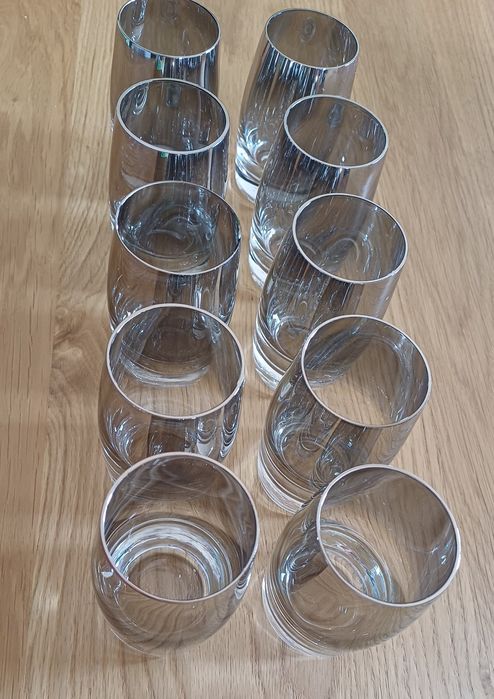 Szklaneczki srebrno/dymione