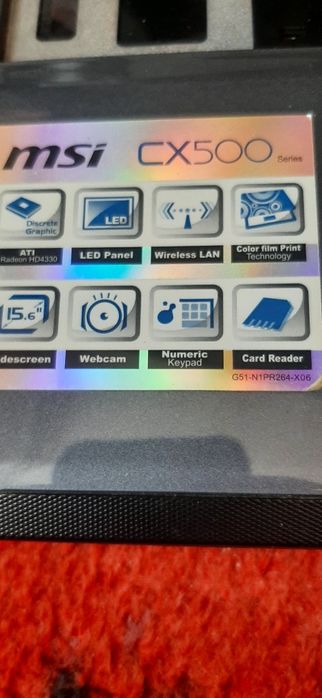 MSI CX500 ноутбук на запчастини без HDD