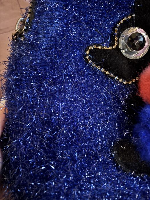 Стильний пухнастий рюкзак