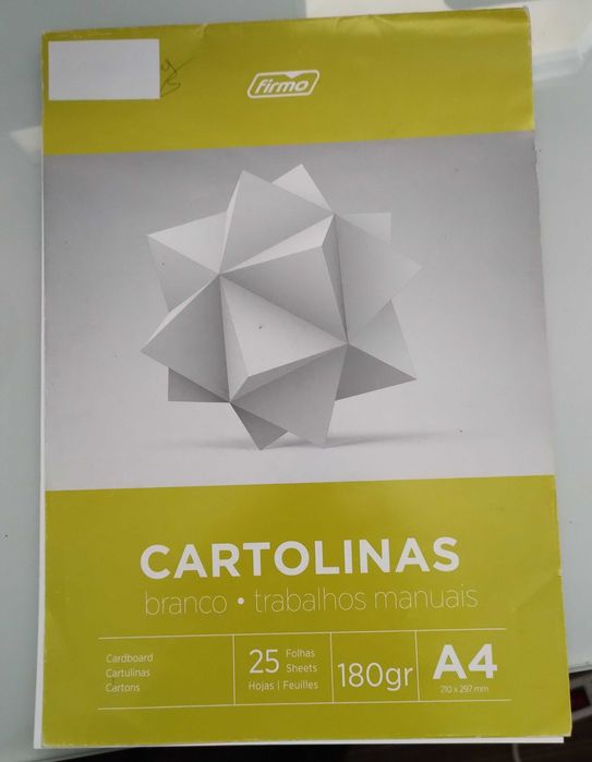 Blocos de cartolinas brancas e coloridas A3 e A4 , Papel milimétrico A4