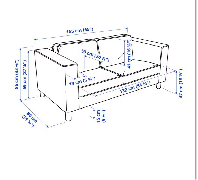 Sofá 2 Lugares IKEA PÄRUP